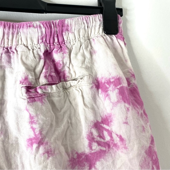 Rachel Zoe Linen Purple White Tie Dye Shorts - Picture 5 of 6